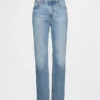 Jeans slim droit taille haute style années 90