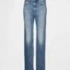 Jeans slim droit taille haute style années 90