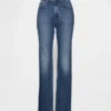 Jeans slim droit taille haute style années 90