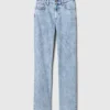 Jeans slim droit taille haute style années 90
