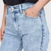 Jeans slim droit taille haute style années 90
