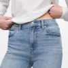 Jeans slim droit taille haute style années 90