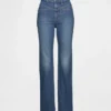 Jeans slim droit taille haute style western des années 90