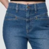 Jeans slim droit taille haute style western des années 90