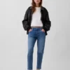Jeans slim fuselé à taille mi-haute