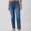 Jeans slim fuselé à taille mi-haute