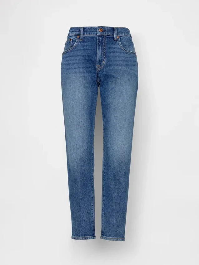Jeans slim fuselé à taille mi-haute
