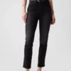Jeans slim vintage à taille haute