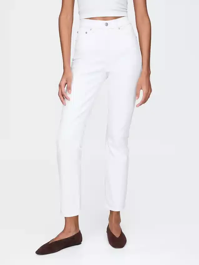 Jeans slim vintage à taille haute