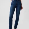 Jeans slim vintage à taille haute