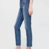 Jeans slim vintage à taille haute