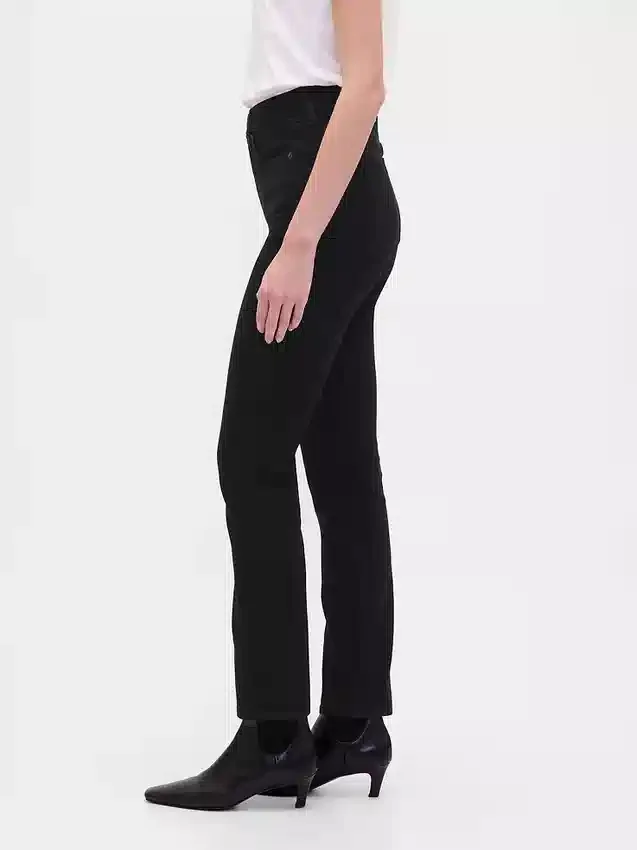 Jeans slim vintage à taille haute