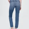 Jeans slim vintage à taille haute