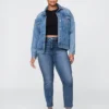 Jeans slim vintage à taille haute
