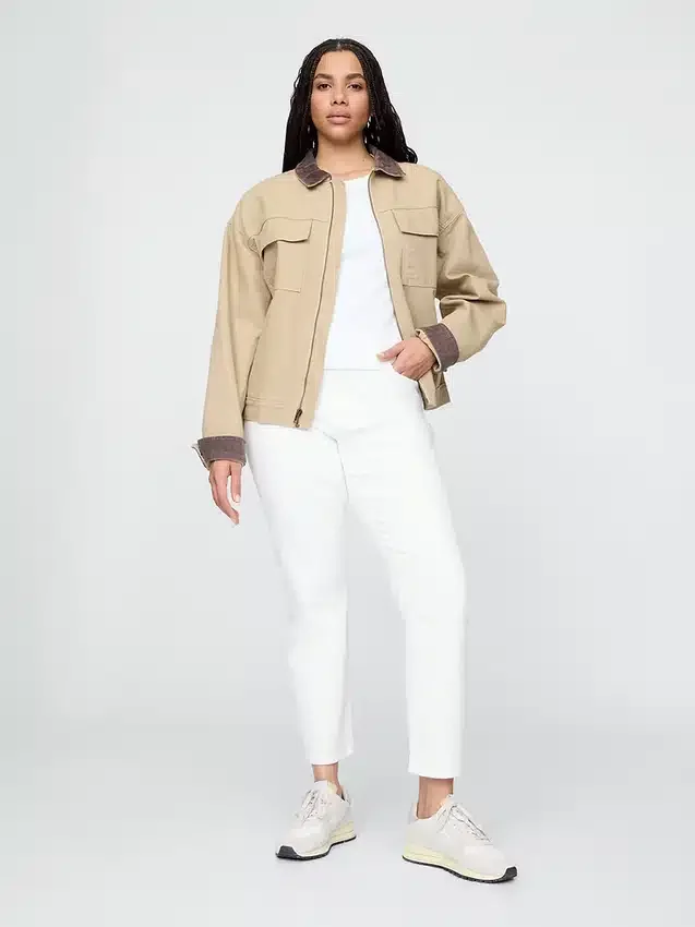 Jeans slim vintage à taille haute