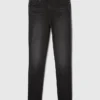 Jeans slim vintage à taille haute