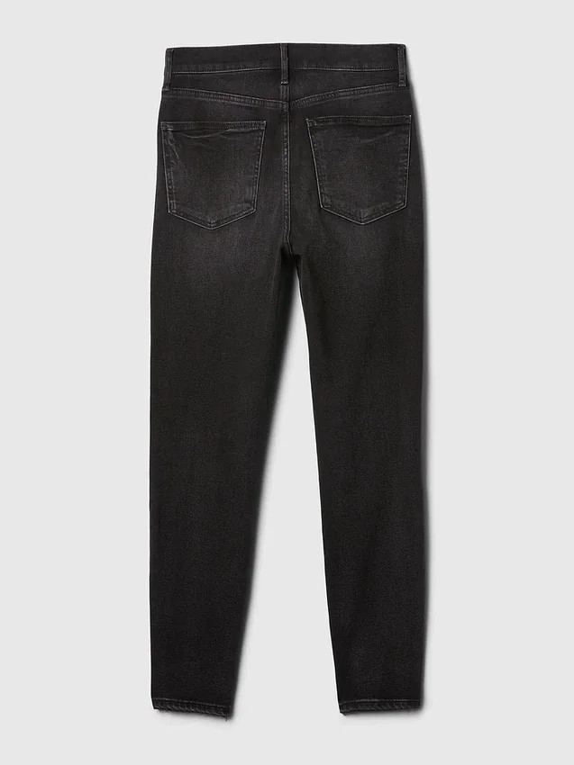 Jeans slim vintage à taille haute