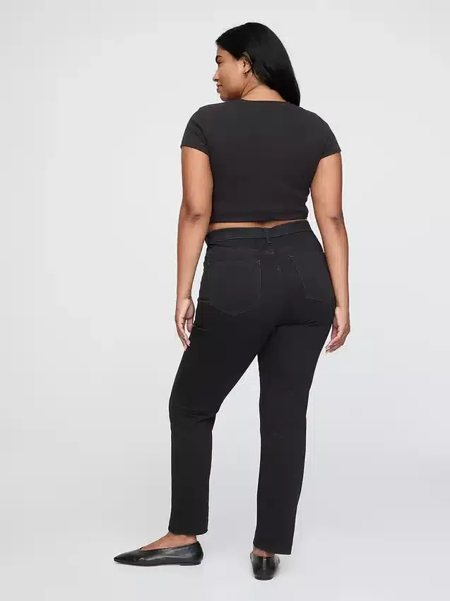 Jeans slim vintage à taille haute