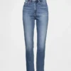 Jeans slim vintage à taille haute