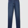 Jeans slim vintage à taille haute