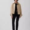 Jeans slim vintage à taille mi-haute