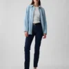 Jeans slim vintage à taille mi-haute