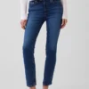 Jeans slim vintage à taille mi-haute
