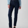 Jeans slim vintage à taille mi-haute