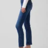 Jeans slim vintage à taille mi-haute