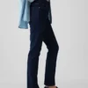 Jeans slim vintage à taille mi-haute