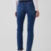 Jeans slim vintage à taille mi-haute