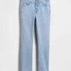 Jeans slim vintage à taille mi-haute