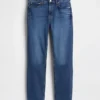 Jeans slim vintage à taille mi-haute