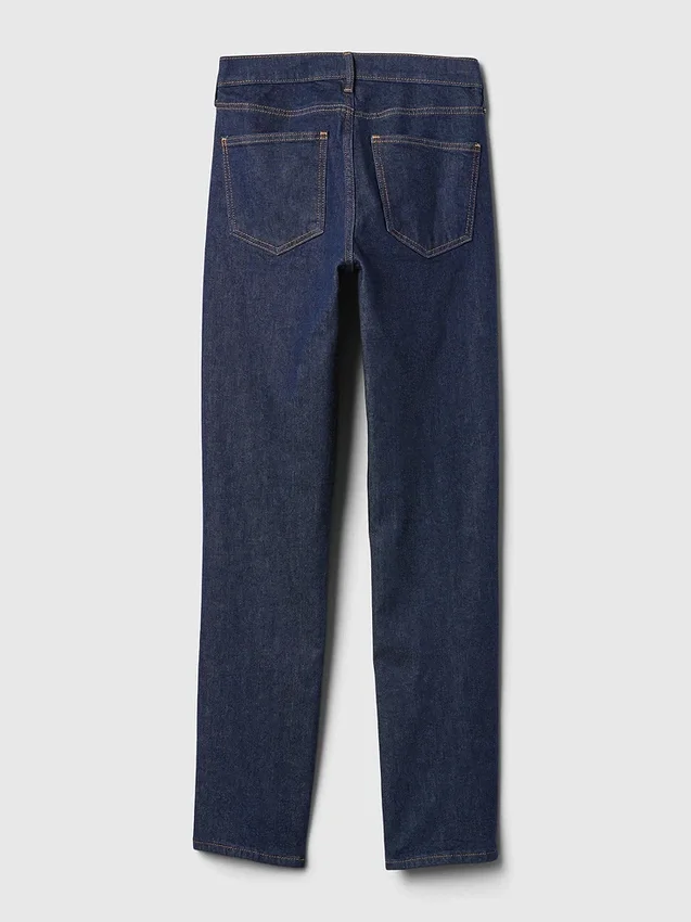 Jeans slim vintage à taille mi-haute