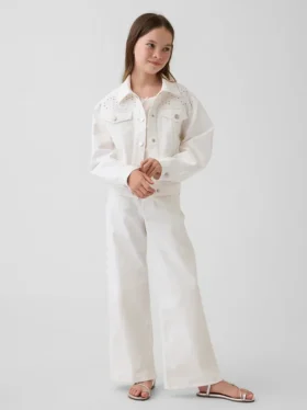 Jeans taille basse à jambes larges