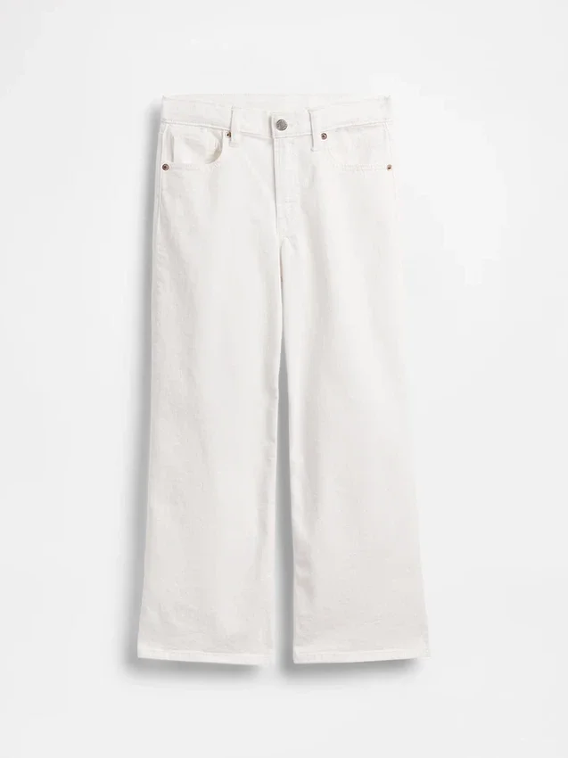 Jeans taille basse à jambes larges