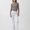Jeans taille basse, long et ajusté