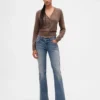 Jeans taille basse, long et ajusté