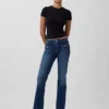 Jeans taille basse, long et ajusté