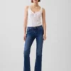Jeans taille basse, long et ajusté