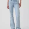 Jeans taille basse, long et ajusté