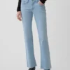 Jeans taille basse, long et ajusté