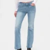 Jeans taille basse, long et ajusté