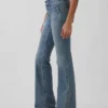 Jeans taille basse, long et ajusté