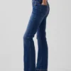 Jeans taille basse, long et ajusté