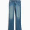 Jeans taille basse, long et ajusté