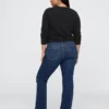 Jeans taille basse, long et ajusté