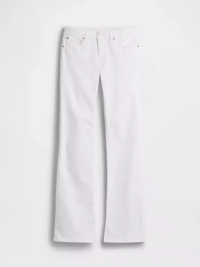 Jeans taille basse, long et ajusté