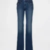 Jeans taille basse, long et ajusté
