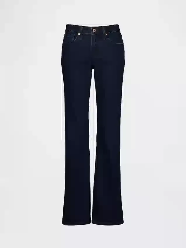 Jeans taille basse, long et ajusté